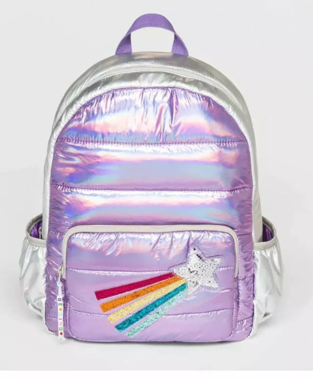 Girls cheap metallic backpack