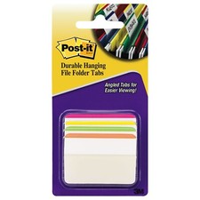 Post-it Filing Tabs 686A-1BB, 2 x 1-1/2", Assorted Bright Colors, Pack of 24