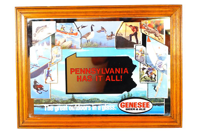 GENESEE Beer & Ale Mirror Sign PENNSYLVANIA HAS IT ALL Great Outdoors #6719774