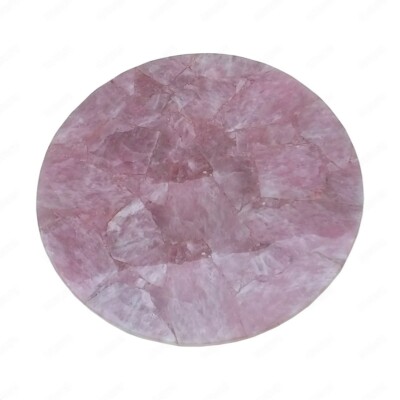 18''x18'' Rose Quartz Agate Coffee Table, Side Table, End Table Handmade Gifts Her