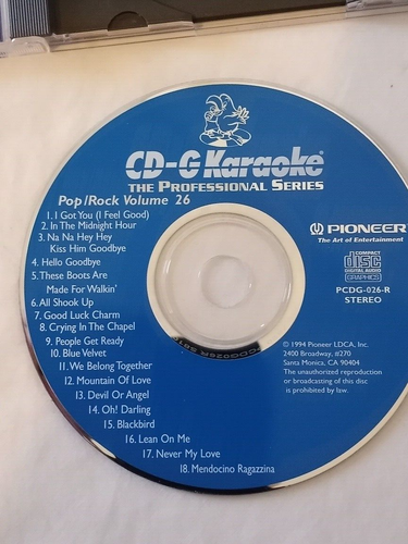 RARE Pioneer Professional Series 1994 Karaoke CDG Vol. #26 PCDG-26R w/Jewel Case - Afbeelding 4 van 4