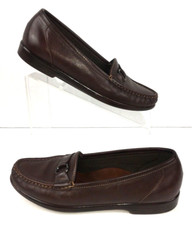 SAS Women's Tripad Comfort Brown Leather Loafer Slip On Made in USA Shoe Size 9S