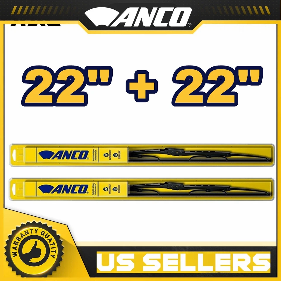 OEM Front Windshield ANCO Wiper Blade 22"+22" Set For Ford F150 F250 F350 - Image 2 of 4