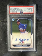 ENMANUEL BONILLA 2023 Bowman Chrome Auto PSA 10 1st