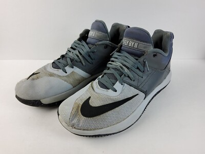 Nike Shoes Mens 11 Fly By II Just Do It Sports Sneakers AJ5902-010 Grey  Mesh Low