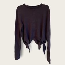 Athleta Nirvana Side Tie Sweatshirt Size SM Long Sleeve Soft Top