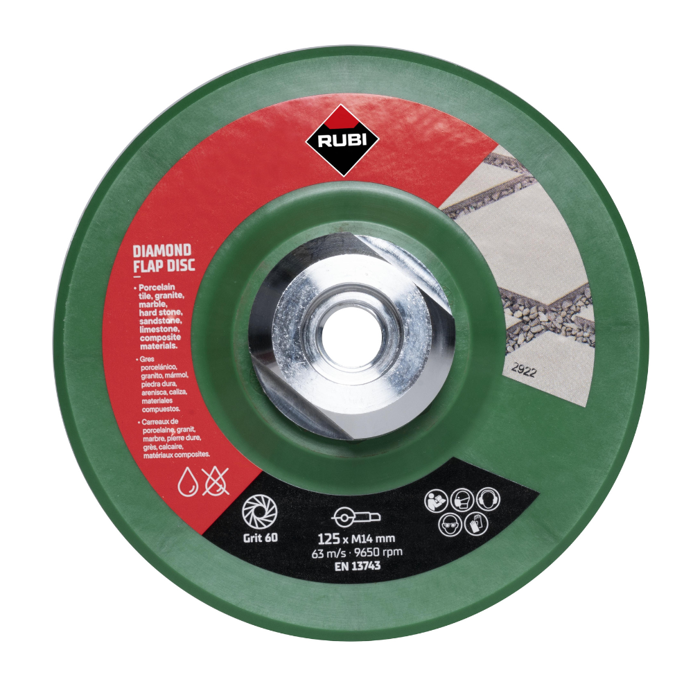 Rubi Laminated Diamond Blade / Flap Disc 115mm - 50 / 60 Grit