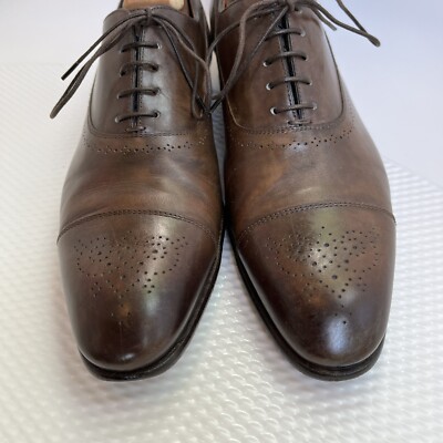 Santoni Fatte a Mano Dress Shoe Brown 9D Perforated Captoe  display picture 3