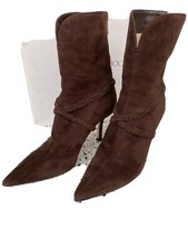 Jimmy Choo Chocolate Suede Kid Boots 37