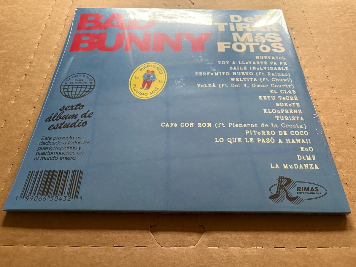NEW SUPER RARE Bad Bunny - Debi Tirar Mas Fotos BLUE Vinyl 2xLP | eBay