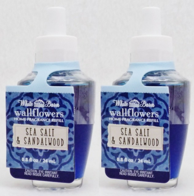 2 Bath & Body Works Wallflower SEA SALT SANDALWOOD Home Plug In Refill