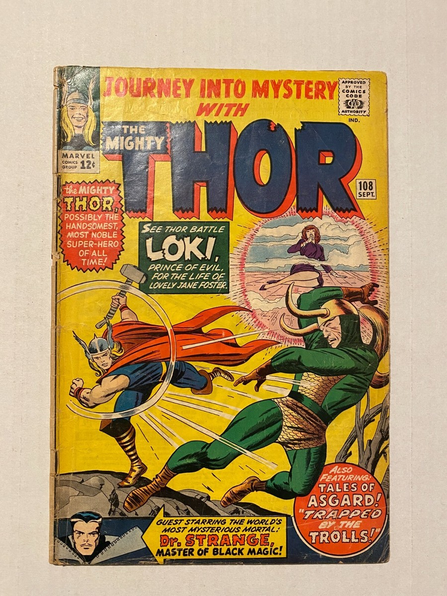 JOURNEY INTO MYSTERY #108 FN 6.0 THOR VS LOKI JACK KIRBY COVER AND