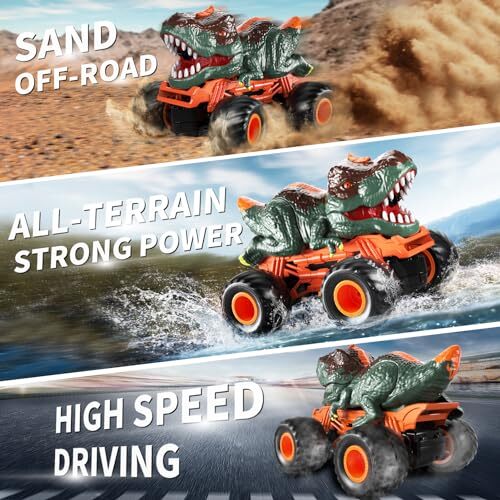 Bennol Remote Control Dinosaur Car Trucks Toys for Kids Boys 3-5 4-7 8 ...