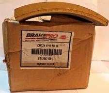BRAKE PRO BRAKE LININGS, 8 BLOCKS FOR 4 SHOES PER BOX, P/N CMT244715AD1X