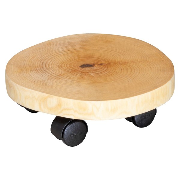 Wagner Pflanzenroller Blumenroller Baumstamm Rund 25-30 X 8 Cm Natur-image