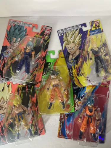 Paquete de 5 figuras de acción Dragon Ball Evolve Super Saiyan Goku Gohan Vegito Bandai