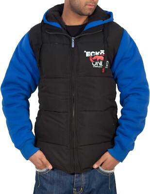 Ecko Unltd Herren Urban Designer Warm Winter Gesteppt Kapuze Jacke   Sportswear