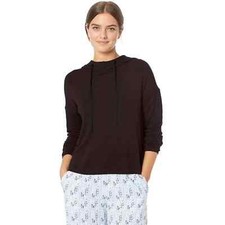 NWT Mae Hoodie Womens XS Black Supersoft French Terry Loungewear Cozy Pullover