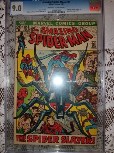AMAZING SPIDER-MAN 105 CGC 9.0 1972 Unpressed Copy! Press & regrade