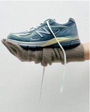 AURALEE x New Balance 990v4 Made in USA Trooper for Sale