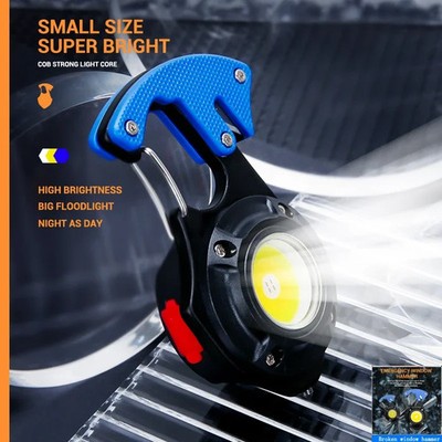 Led Flashlight Multifunctional Cob Working Light Mini Portable with Red Type-c