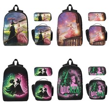 Wicked The Witch School Backpack Insulated Lunch Bag Rucksack Pencil Case gift