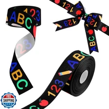 KatchOn, Back to School Ribbon for Crafts - 10 Yard | ABC Ribbon for Crafts |