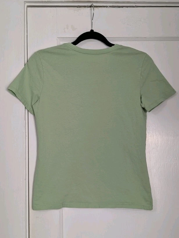 Life is Good “Dog Gone” Jeep Graphic V-Neck T-Shirt XS Sage Green Women’s - Image 4 of 4