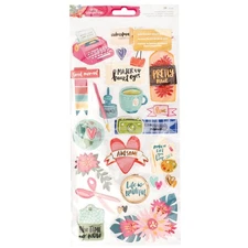 Amy Tan Hustle & Heart Layered Paper Stickers 6"X12"-Gold Foil - 3 Pack
