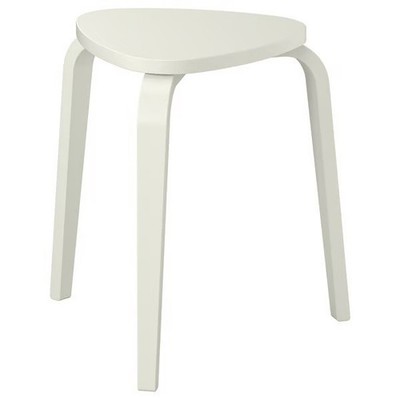 IKEA KYRRE 3-legged stool side table Off-White stackable NEW
