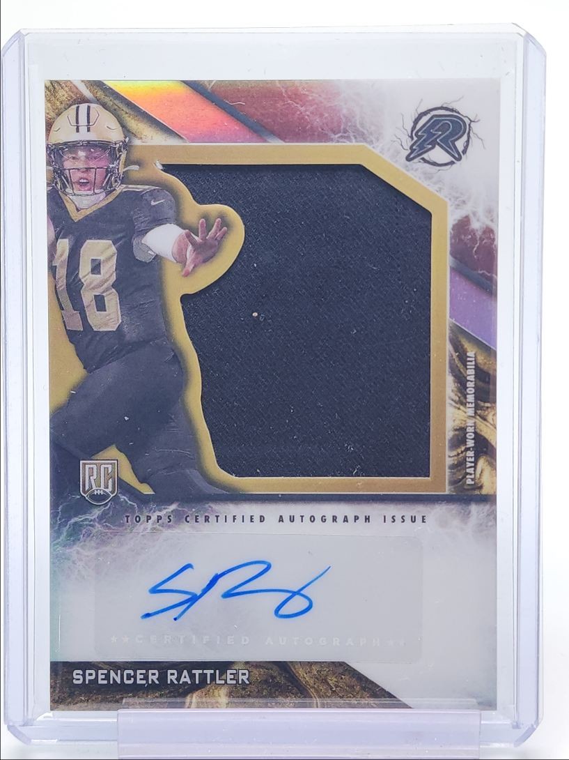 SPENCER RATTLER 2024 TOPPS RESURGENCE RPA ROOKIE PATCH RC AUTO Q5838