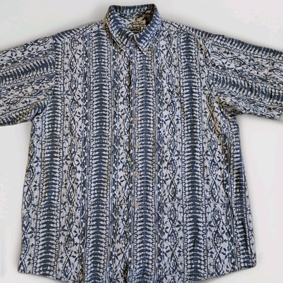 Рубашка David Taylor мужская большая с гавайским принтом с коротким рукавом на пуговицах тропическая повседневная - Изображение 2 из 4