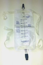 22511 Urine Leg Bag 750 cc Urinary Anti Reflux Valve with Straps Sterile 10Units