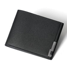 Men's short wallet Korean version of young men's horizontal multi-card wallet tr