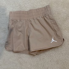 Nike Girl  s Jordan Jumpman - SZ Large - Tan High Flying Shorts