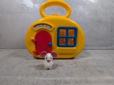 Cheeky mouse Bluebird Carry Case Toy - yellow  Red with Mouse Retro Vintage