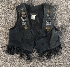 Don t Stop Classic s Vintage Leather Harley Sturgis Biker Vest Size large unisex