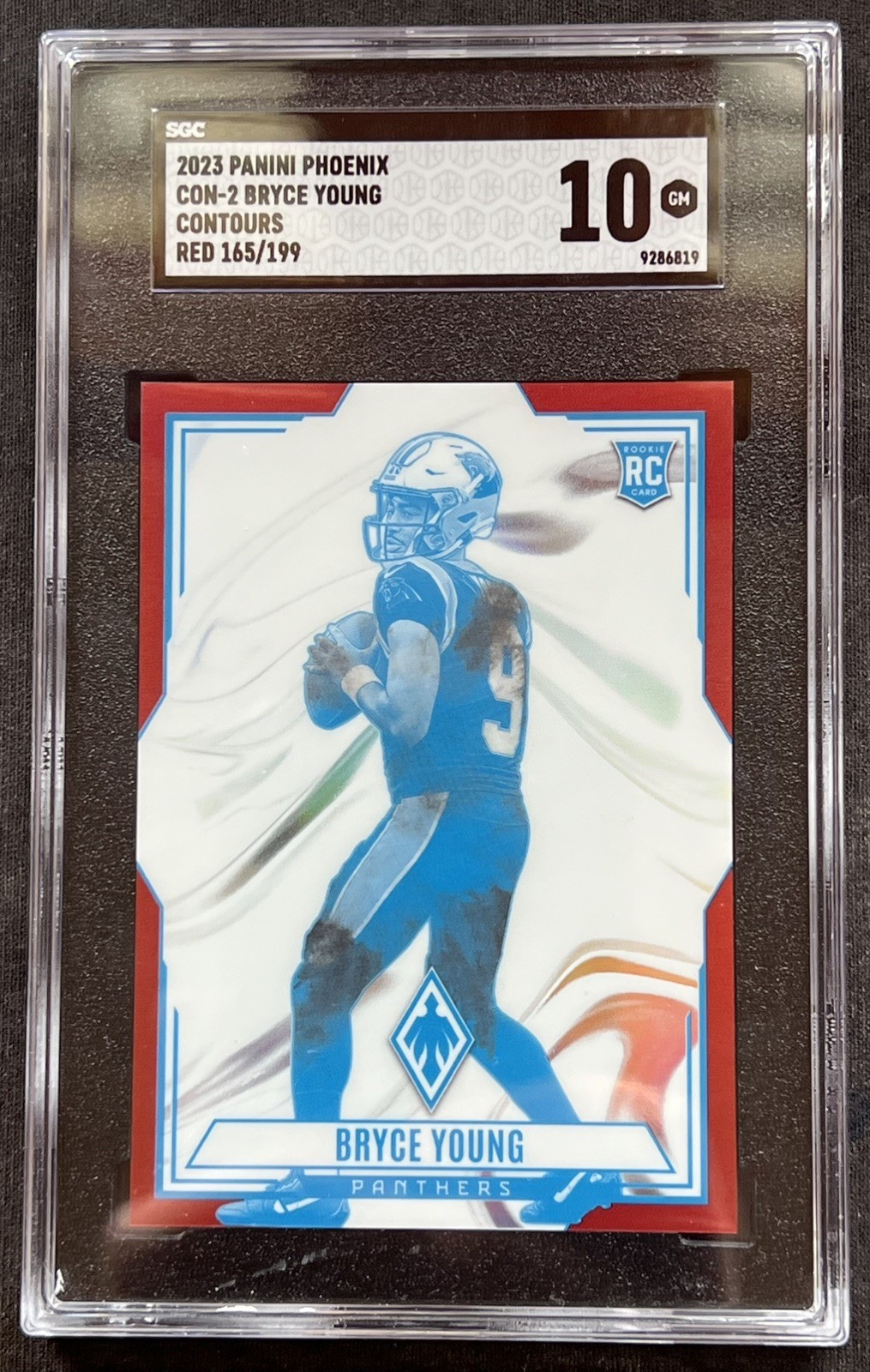 2023 Panini Phoenix - Contours Red Bryce Young RC /199 SGC 10