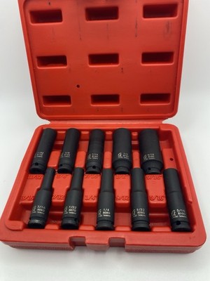 Sunex 1811 10 Piece 1/4'' Drive Deep SAE Impact Socket Set