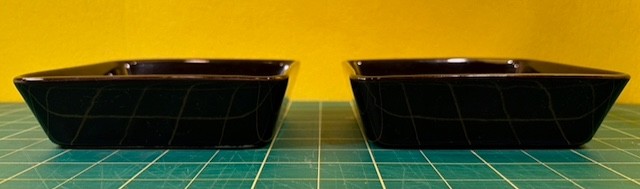 2 Vintage ARABIA Mid-Century 5 1/4 inch Square Dishes from Finland