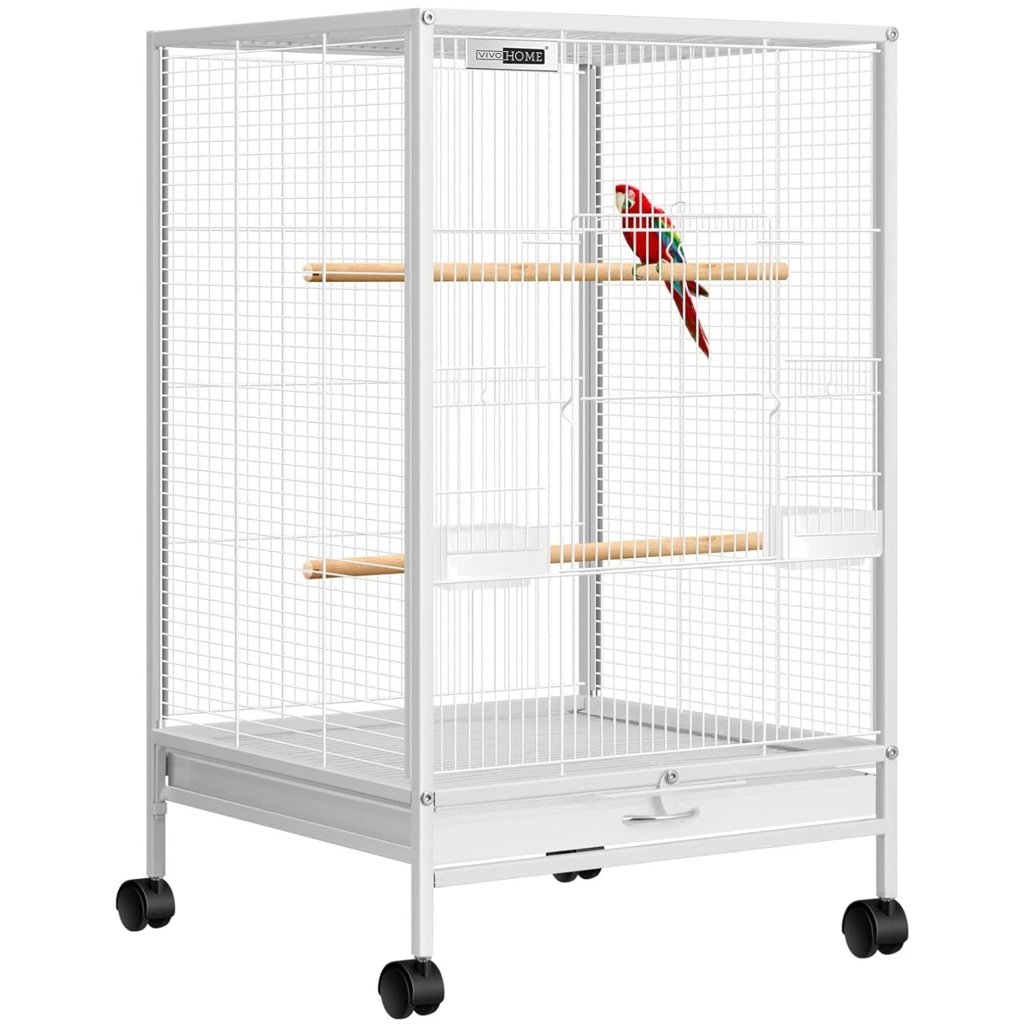 Stylish Bird Cage for Cockatiels, Parakeets, Pigeons