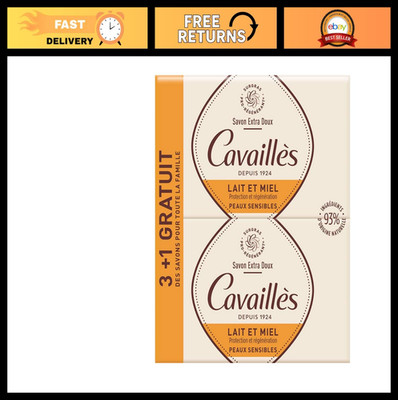 Extra Gentle Honey Milk Soap - 3 Pack + 1 Free | Moisturizing Skincare Bar