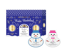 Spongelle Winter Wonderland Set - 2 Snowman Body Wash Infused Sponges New in box
