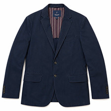 Fa onnable Men  s Navy Cotton Blazer Sport Coat Jacket Size M Made in Romania