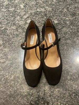Black Sued 2.5 Inch Heal Closed Toe Fratelli Rossetti Heal