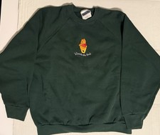 Rare Stitched Green "Winnie The Pooh" Crewneck Sweatshirt Kids Large