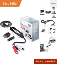 USB Audio Capture Card Grabber for Vinyl Cassette Tapes to Digital MP3 Conver...