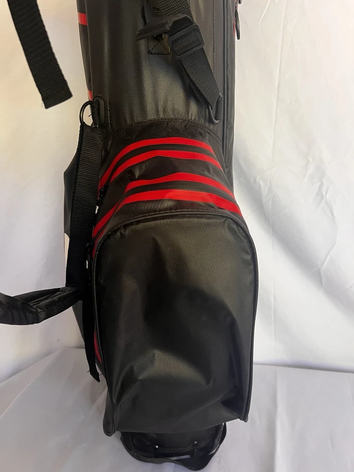 Bridgestone Golf Waterproof Stand Bag - 4-WAY - BLACK/RED - Image 2 of 4