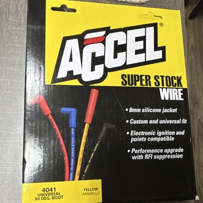 Accel Super Stock Wires 4041 Yellow Brand New ￼