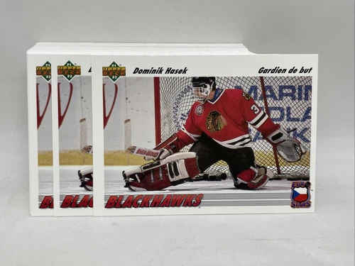 1991-92 Upper Deck FRENCH #E14 - DOMINIK HASEK - RC - Euro-Stars